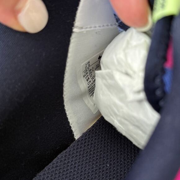 EUC in Box Nike AirForce 1 Shadow Sneakers White Sapphire Barely Volt Women 7.5 - Picture 8 of 9